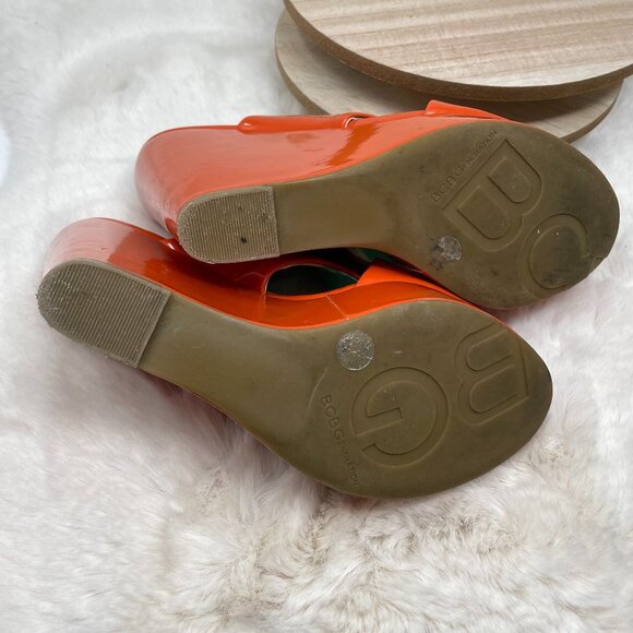 BCBGeneration patent leather orange wedges 6.5 2010 vibes - Picture 7 of 8
